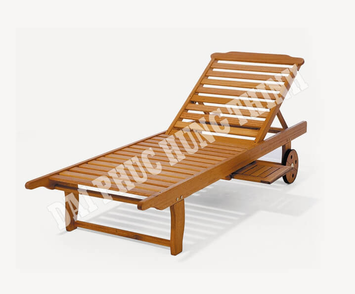 Barbados sunlounger with slide table